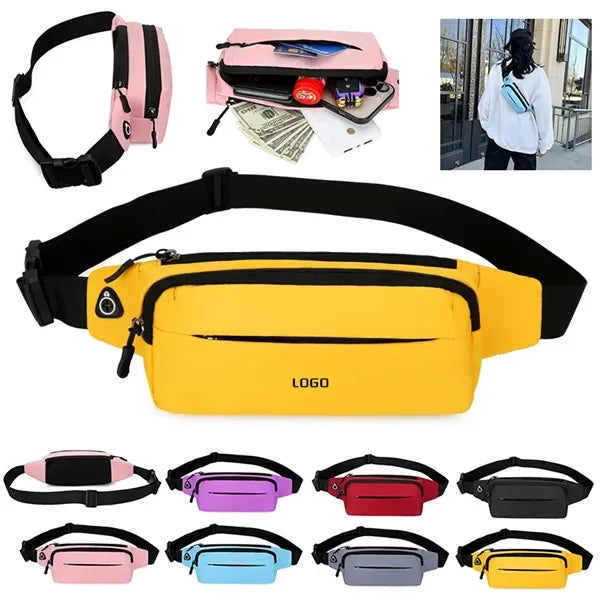 Sport Waterproof Waist Bag with Headphone Hole