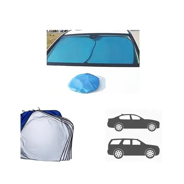 Two Panel Universal Car Wind Shield Sun Shade