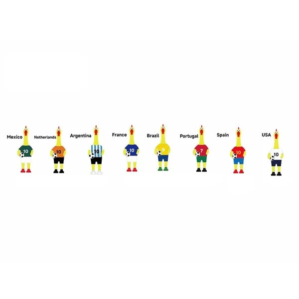 12inch Stress relieve World cup Squeaky Chicken