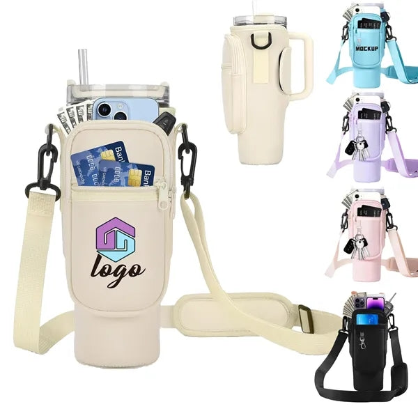Water Bottle Bag with Shoulder Strap for 40 oz Tumble