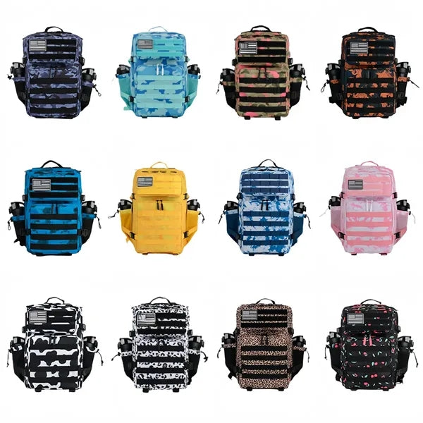 45L Water Resistant Camo Tactical Backpack with MOLLE System