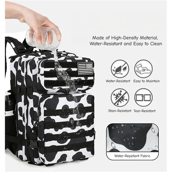 45L Water Resistant Camo Tactical Backpack with MOLLE System