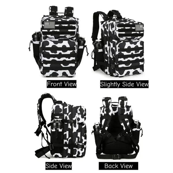 45L Water Resistant Camo Tactical Backpack with MOLLE System