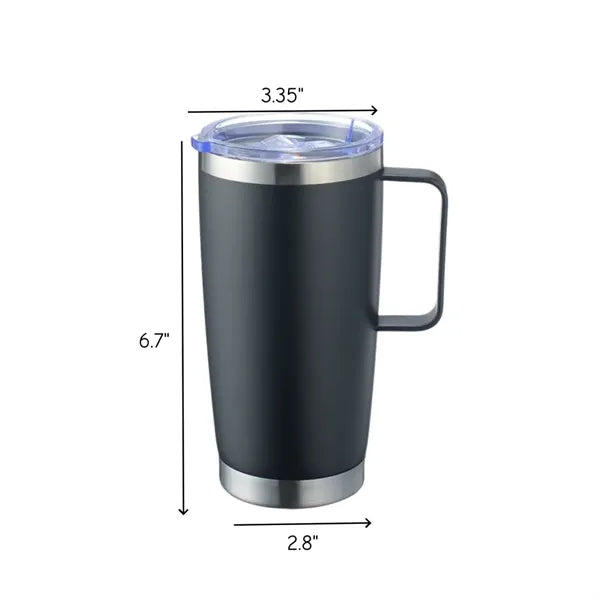 20oz Stainless Steel Insulated Tumbler with Handle and Lid
