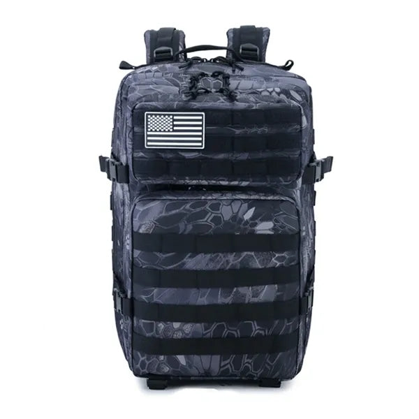 45L Camo Tactical Backpack with MOLLE System for Outdoor Use