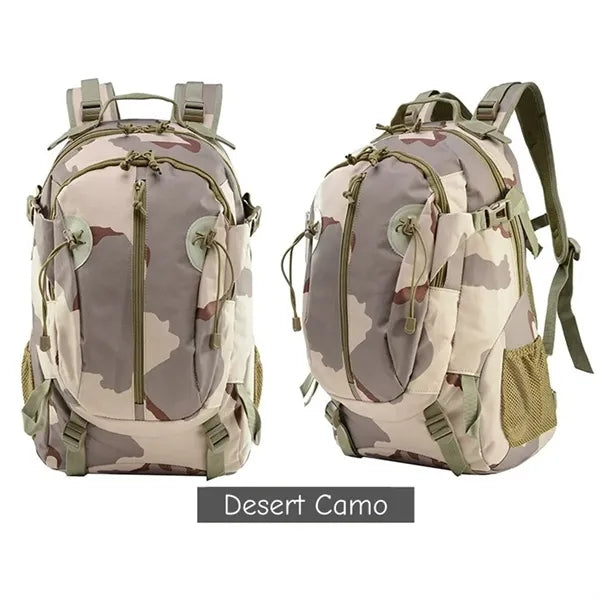 30L Camo Tactical Backpack with MOLLE System for Outdoor Use