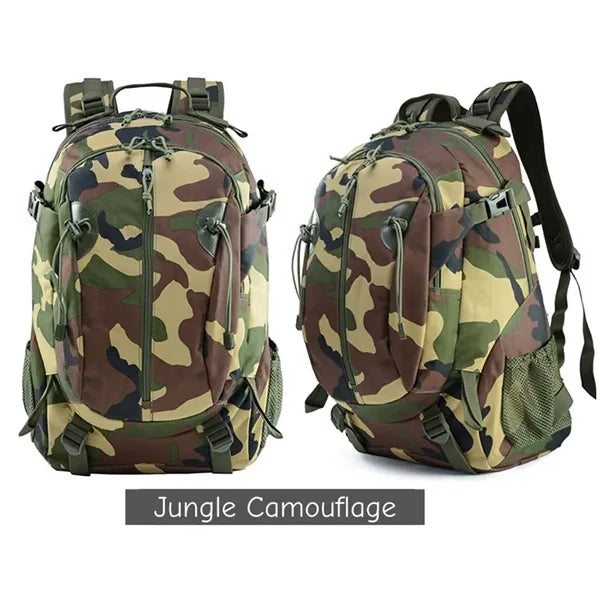 30L Camo Tactical Backpack with MOLLE System for Outdoor Use