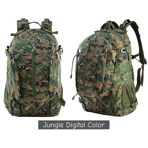 30L Camo Tactical Backpack with MOLLE System for Outdoor Use