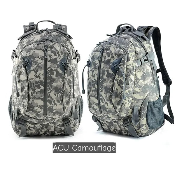 30L Camo Tactical Backpack with MOLLE System for Outdoor Use