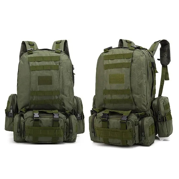 Modular Camo Tactical Backpack with Detachable Pouches