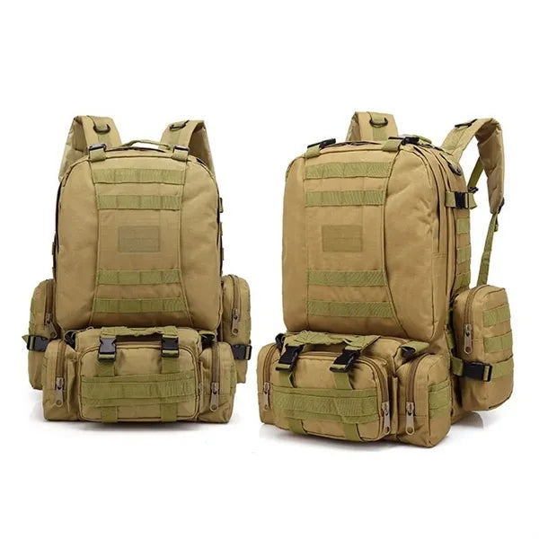 Modular Camo Tactical Backpack with Detachable Pouches