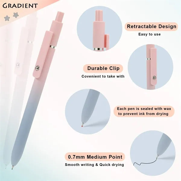 5 Pcs 0.7mm Quick Dry Black Ink Pens