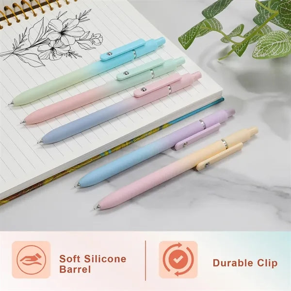 5 Pcs 0.7mm Quick Dry Black Ink Pens