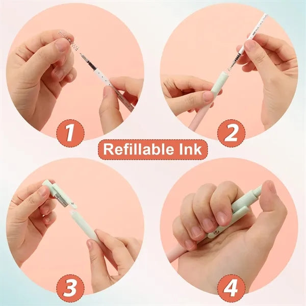 5 Pcs 0.7mm Quick Dry Black Ink Pens