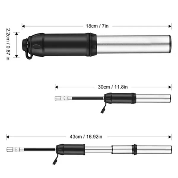 Compact Aluminum Bicycle Pump