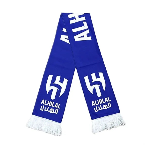 Acrylic Knitted Stadium Sports Scarf With Fringe