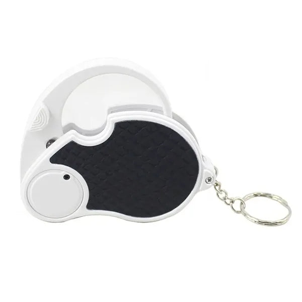 Foldable LED Keychain Magnifier with Light for Elderly