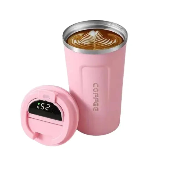 Stainless Steel Travel Mug with Temperature Display