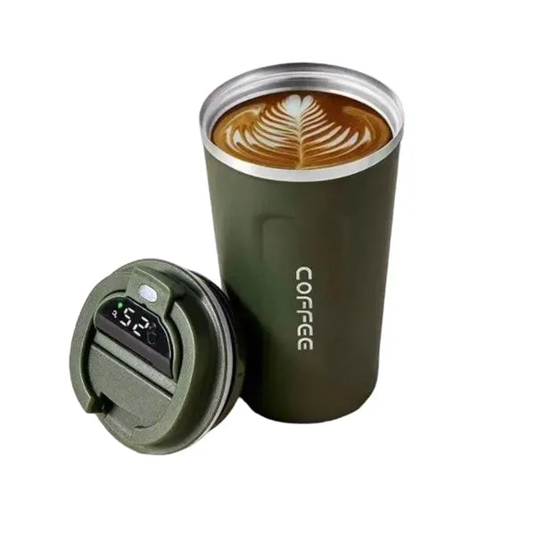 Stainless Steel Travel Mug with Temperature Display