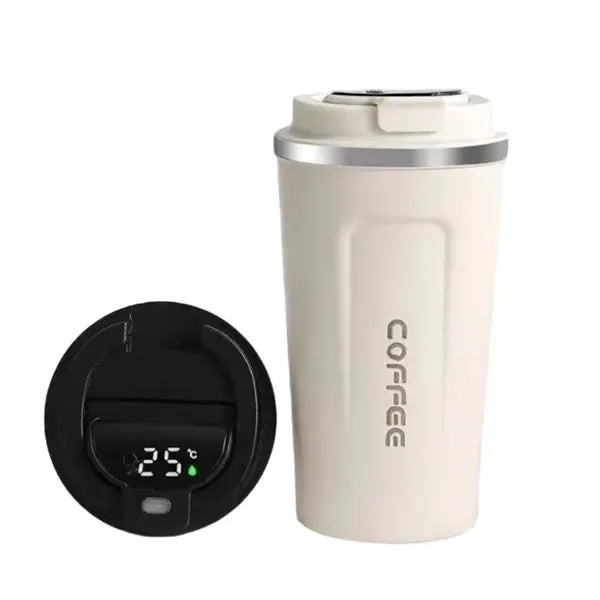 Stainless Steel Travel Mug with Temperature Display