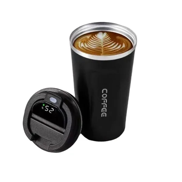 Stainless Steel Travel Mug with Temperature Display