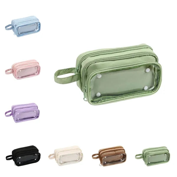Detachable Large Capacity Pencil Case with Clear Window