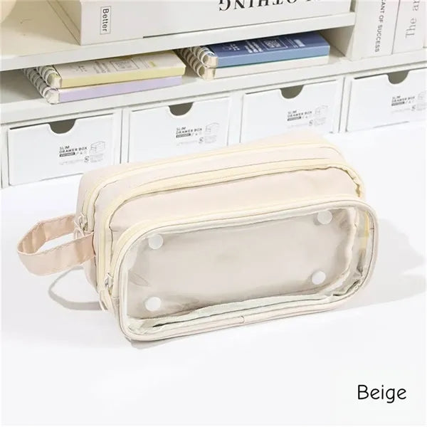 Detachable Large Capacity Pencil Case with Clear Window
