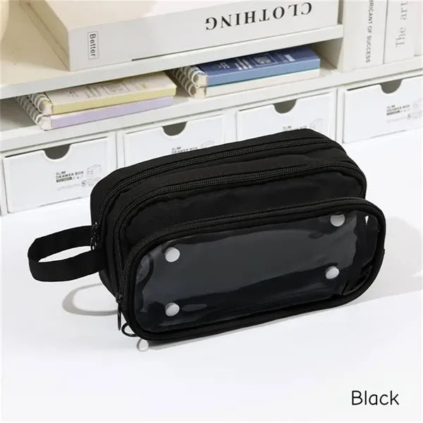 Detachable Large Capacity Pencil Case with Clear Window