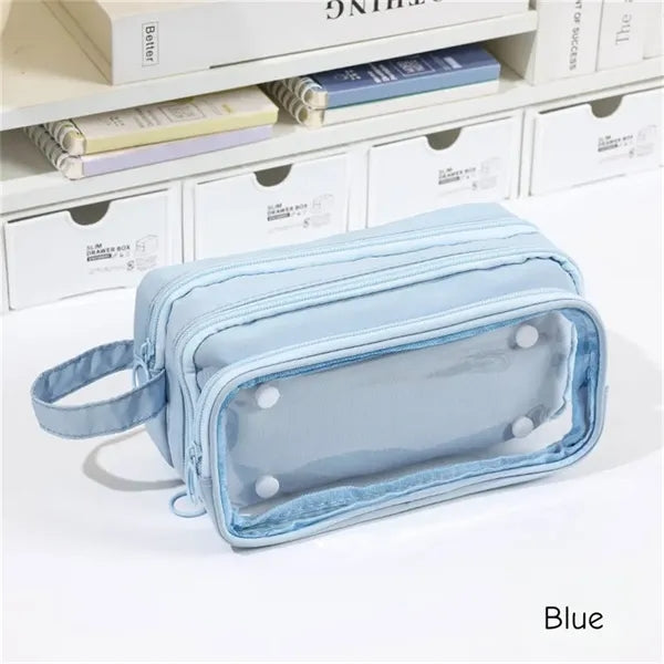 Detachable Large Capacity Pencil Case with Clear Window