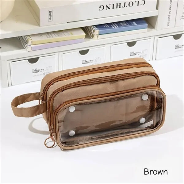Detachable Large Capacity Pencil Case with Clear Window