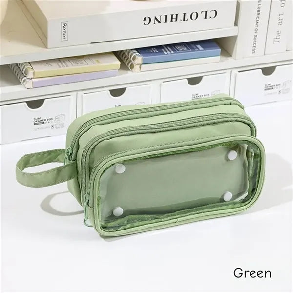Detachable Large Capacity Pencil Case with Clear Window