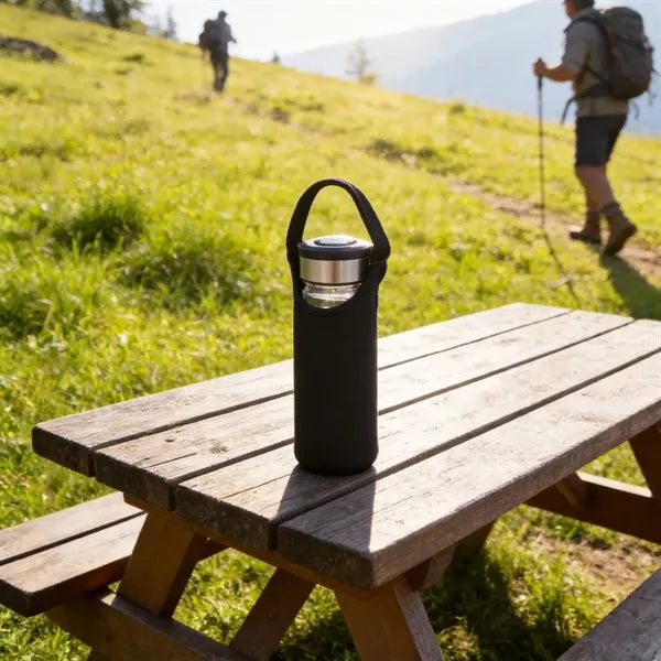 Neoprene Portable Insulated Bottle Carrier, Frees Hands
