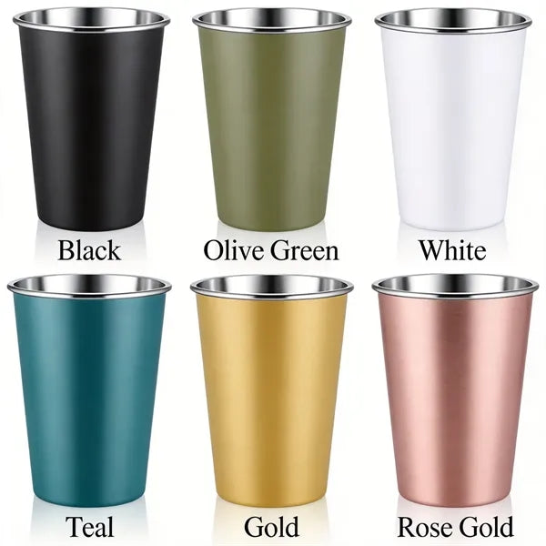 16oz Stainless Steel Shatterproof Portable Stackable Cups