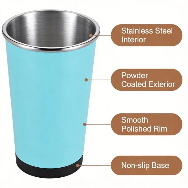 16oz Stainless Steel Shatterproof Portable Stackable Cups