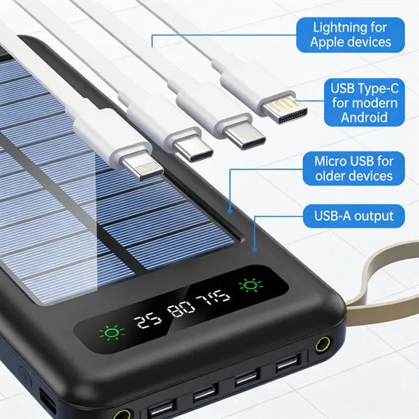 10000mAh Portable Solar Charger Power Bank