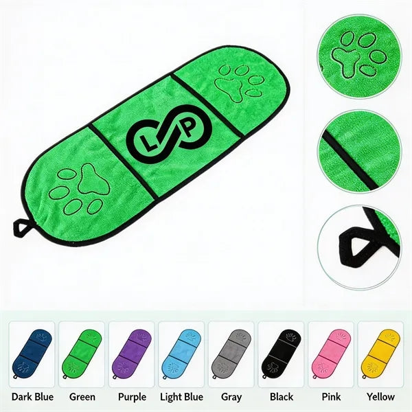 Absorbent Polyester Pet Towel with Hand Pockets