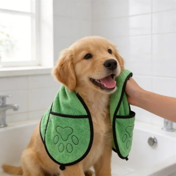 Absorbent Polyester Pet Towel with Hand Pockets