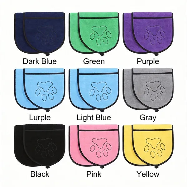 Absorbent Polyester Pet Towel with Hand Pockets