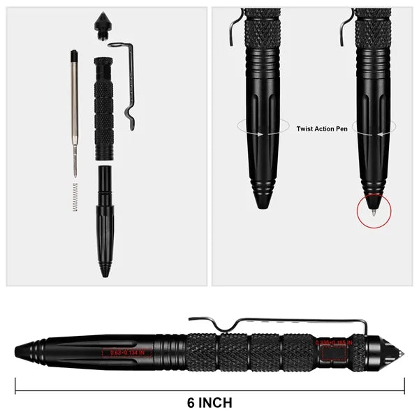 Metal Tactical Pen with Window Breaker Tip