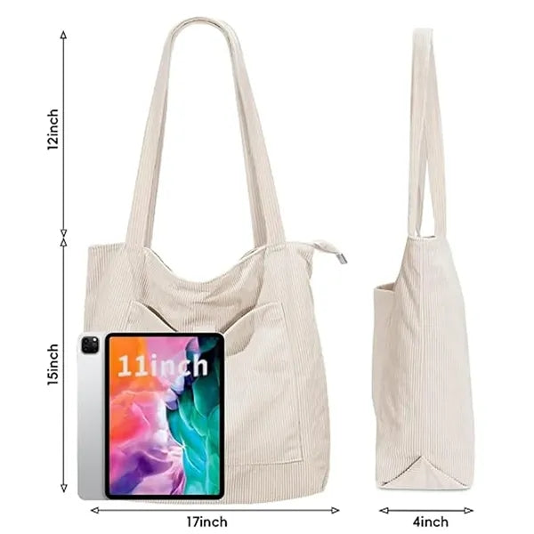 Corduroy Tote Bag