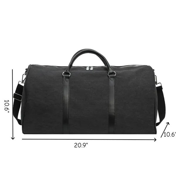 Canvas Duffle Bag with Leather Handles for Travel Weekend