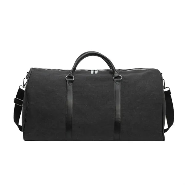 Canvas Duffle Bag with Leather Handles for Travel Weekend