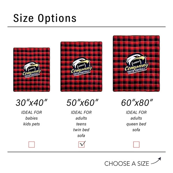 300 GSM Soft Plush Flannel Throw Sublimation Blanket 50" X 6