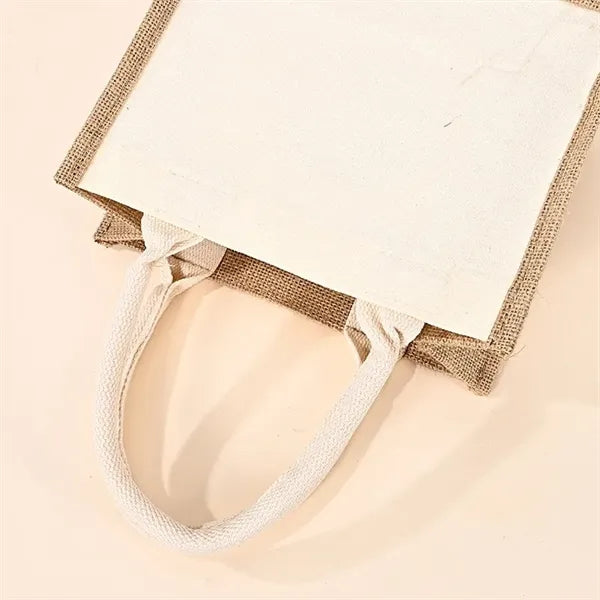 Natural Jute Shopping Tote Bag