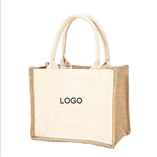 Natural Jute Shopping Tote Bag