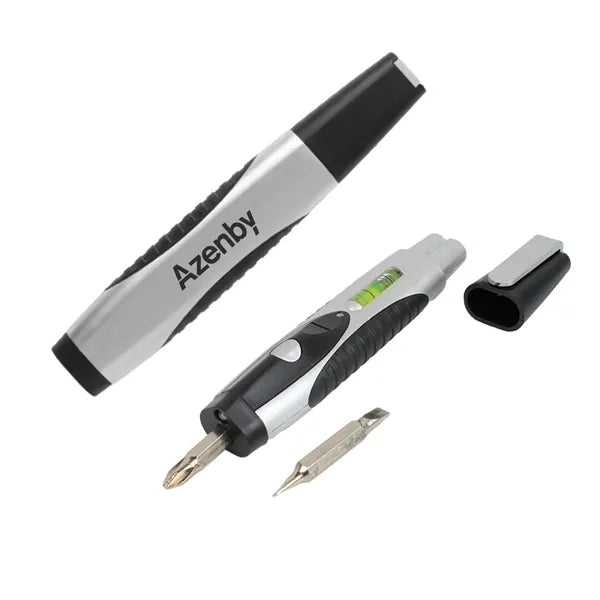 Screwdriver Pen with Level & LED Light