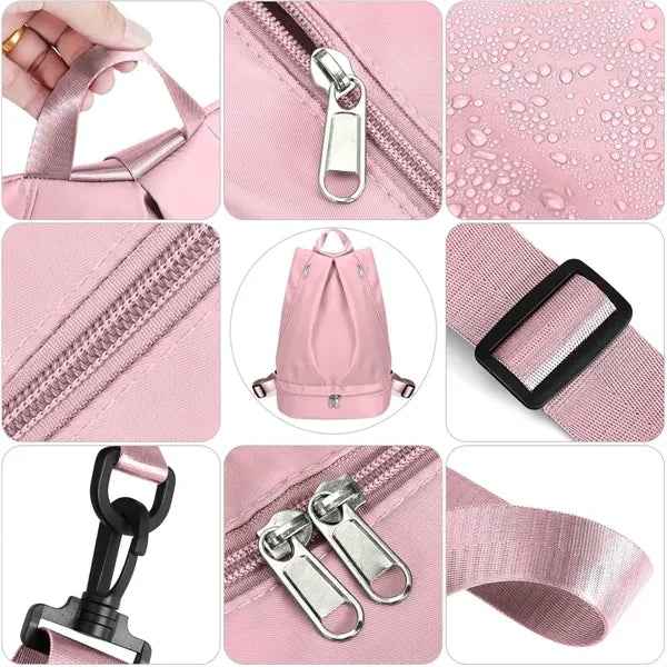 Chic Waterproof Gym Swim Backpack Shoe Pocket