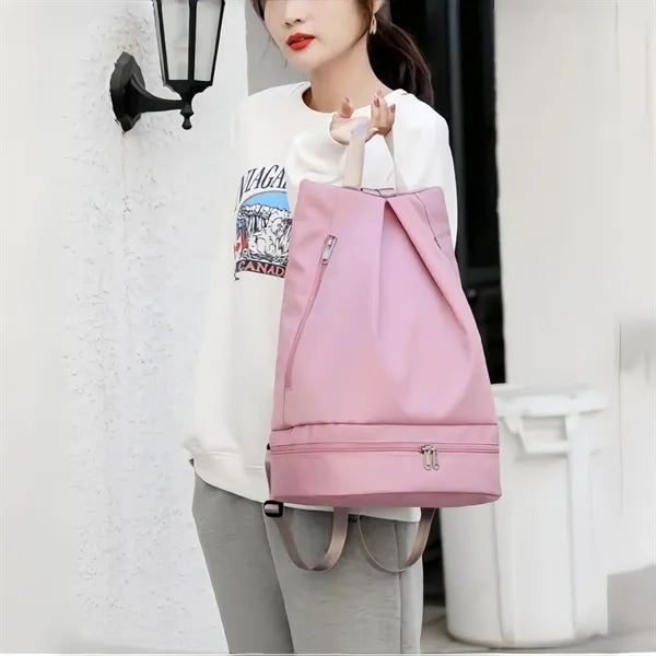 Chic Waterproof Gym Swim Backpack Shoe Pocket