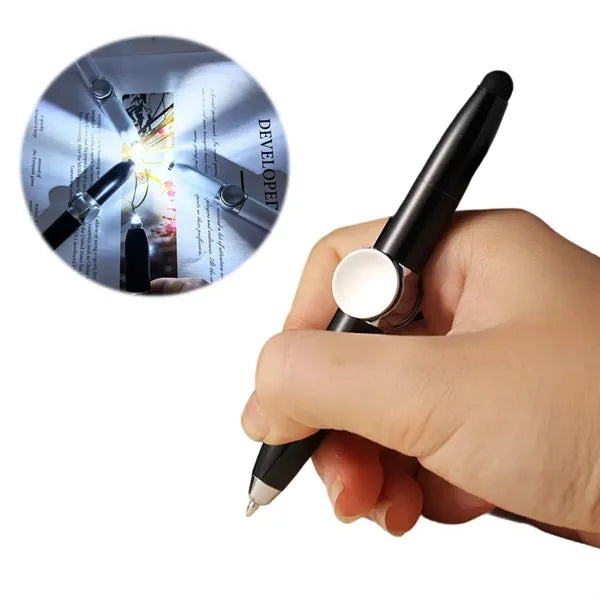 Multi-function LED Spinner Stylus Ballpoint Pen