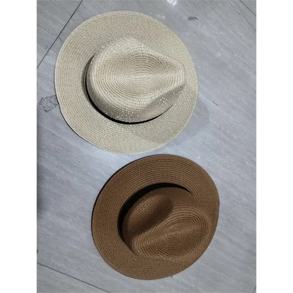 Straw Panama Hat with Band
